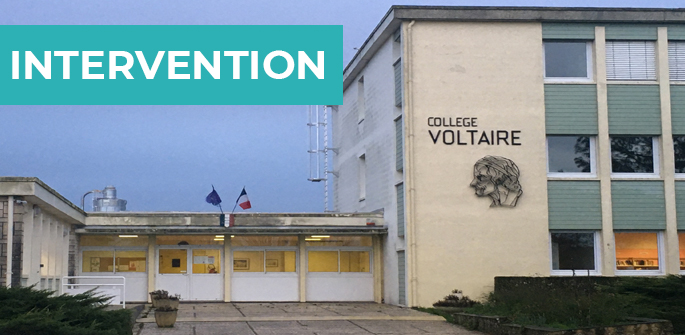 Intervention au collège Voltaire d'Airvault (79)
